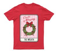 T-shirt da uomo Circle Of Blessings The Wreath Christmas Wreath Holidays...