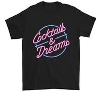 T-shirt da uomo Cocktails & Dreams Cocktail Movie 100% cotone, Nero , XL