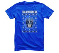 T-Shirt Da Uomo Con Motivo Natalizio Del Marchio Ufficiale Transformers