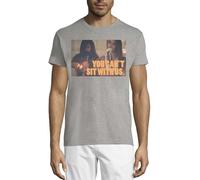 T-shirt da uomo con scritta "You Can't Sit with Us Smoking Girl Art Crew Neck Cotton Grey, grigio, 3XL