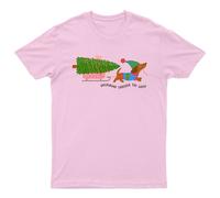 T-shirt da uomo Dachshund Through The Snow Christmas Dog Sled maglietta da donna