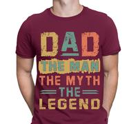 T-shirt da uomo Dad The Man The Myth The Legend Fathers Day for Daddy