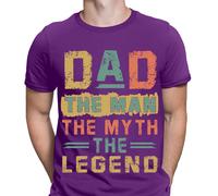 T-shirt da uomo Dad The Man The Myth The Legend Fathers Day for Daddy