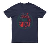 T-shirt da uomo Dear Santa It Was The Cat Christmas Cats maglietta da donna