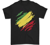 T-Shirt Da Uomo Della Bandiera Della Repubblica Del Congo 100% Cotone