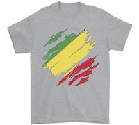T-Shirt Da Uomo Della Bandiera Della Repubblica Del Congo 100% Cotone