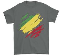 T-Shirt Da Uomo Della Bandiera Della Repubblica Del Congo 100% Cotone
