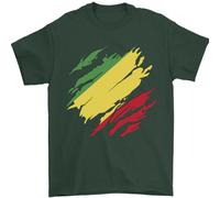 T-Shirt Da Uomo Della Bandiera Della Repubblica Del Congo 100% Cotone