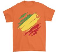 T-Shirt Da Uomo Della Bandiera Della Repubblica Del Congo 100% Cotone