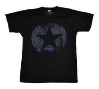 T-shirt da uomo dimensionamento misto nero vestibilità perfetta con una stella d