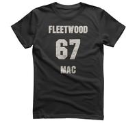 T-Shirt Da Uomo Distressed 67 Di Fleetwood Mac Ufficialmente Licenziato