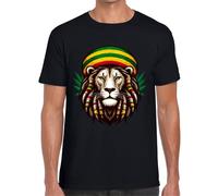 T-shirt da uomo Dreadlock Rasta Lion Jamaica maglietta giamaicana Rastafari