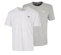 FILA Brod Tee/Double Pack T-Shirt, Melange Grigio Chiaro Chiaro, XXL Uomo