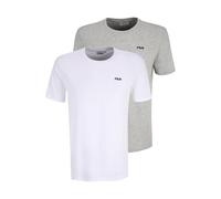 FILA Brod Tee/Double Pack T-Shirt, Melange Grigio Chiaro Chiaro, XXL Uomo