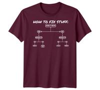 T-shirt da uomo How To Fix Stuff fai da te divertente umorismo da diagramma...