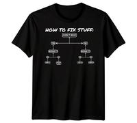 T-shirt da uomo How To Fix Stuff fai da te divertente umorismo da diagramma...