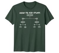 T-shirt da uomo How To Fix Stuff fai da te divertente umorismo da diagramma...
