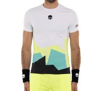 T-shirt da uomo Hydrogen Mountains Tech - white/yellow fluo/green/black - Bianco (S)