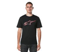 T-shirt da uomo in cotone Alpinestars SS ~ Ageless Shadow CSF nero rosso