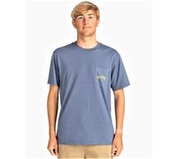 T-shirt da uomo in cotone Billabong SS ~ Stacked Pocket blu