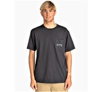 T-shirt da uomo in cotone Billabong SS ~ Stacked Pocket nera