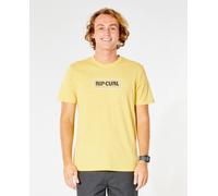 T-shirt da uomo in cotone biologico Rip Curl ~ Big Mumma Icon retrò giallo
