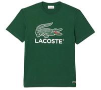 T-shirt da uomo Lacoste Cotton Jersey Signature Print T-Shirt - Verde M