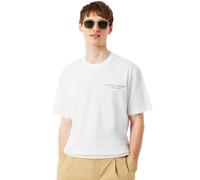 T-shirt da uomo Lacoste Embroidered Cotton - white - Bianco (L)