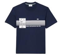 T-shirt da uomo Lacoste French Made Tennis Print Heavy - Blu (M)