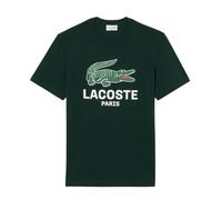 Lacoste - T-shirt verde scuro con logo del coccodrillo 38-40