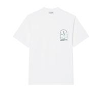 Lacoste - T-shirt bianca con logo piccolo-Bianco 41-43