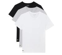 T-shirt da uomo Lacoste Slim Fit Loungewear 3-Pack - white/grey/black - Grigio, Bianco, Nero (XL)