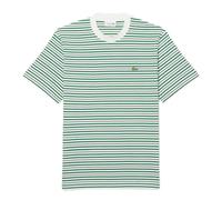 T-shirt da uomo Lacoste Thick Cotton Striped - fairway/fluor - Verde (XL)