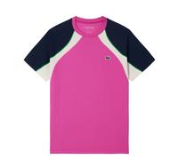 T-shirt da uomo Lacoste Ultra Dry Colour-Block Tennis - Rosa (M)