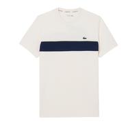 T-shirt da uomo Lacoste Ultra Dry Printed Tennis - white/navy blue - Beige (L)