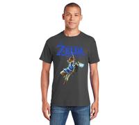 T-Shirt Da Uomo Legend Of Zelda Breath Of The Wild, Carbone