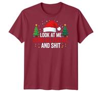 T-shirt da uomo Look At Me Being All Festive Christmas Holidays maglietta...