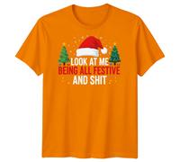 T-shirt da uomo Look At Me Being All Festive Christmas Holidays maglietta...