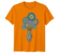 T-shirt da uomo Mandala Art Flowers Vase modello grafico maglietta