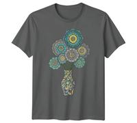 T-shirt da uomo Mandala Art Flowers Vase modello grafico maglietta