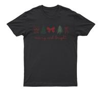 T-shirt da uomo Merry And Bright Christmas Holidays maglietta grafica da donna
