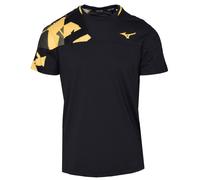 T-shirt da uomo Mizuno Daybreakers Shadow - black/vibrant yellow - Nero (L)