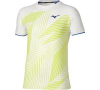 T-shirt da uomo Mizuno Stargazer Shadow Graphic Short-Sleeve - white/yellow - Bianco (XL)