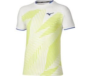 T-shirt da uomo Mizuno Stargazer Shadow Graphic Short-Sleeve - white/yellow - Bianco (XL)