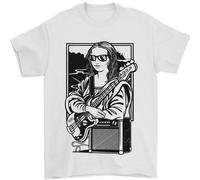 T-Shirt Da Uomo Mona Lisa Rock Music Elettrica 100% Cotone