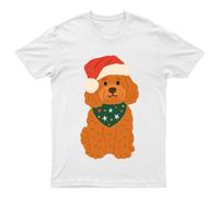 T-shirt da uomo natalizia per le vacanze del cane maglietta da donna...