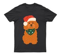 T-shirt da uomo natalizia per le vacanze del cane maglietta da donna...