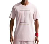 T-shirt da uomo Nike Court Heritage Tennis - slit red - Rosa (XXL)
