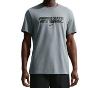 T-shirt da uomo Nike Dri-Fit Winning - smoke gray/black - Grigio (M)