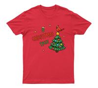 T-shirt da uomo O Christmas Tree Holiday Christmas Tree Cardinal Bird...
